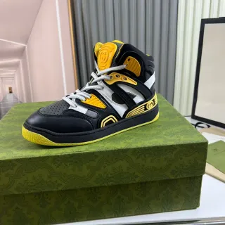 Gucci Screener High-Top 黑黄白生活方式运动鞋