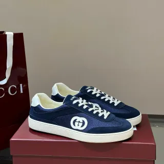 Gucci Screener Zapatillas Lifestyle Azul Marino y Blanco