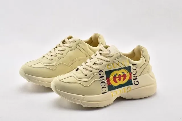 Gucci Screener Off-White Logo-Print Chunky Sneakers 9