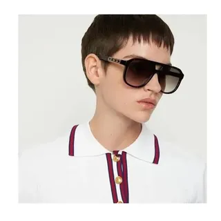 Gucci Screener Oversized Shield Gradient Sunglasses 8