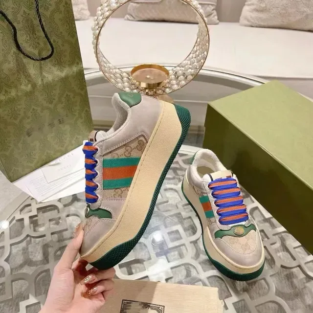 Gucci Tennis 1977 Beige Green Web Stripe Tênis Lifestyle 2