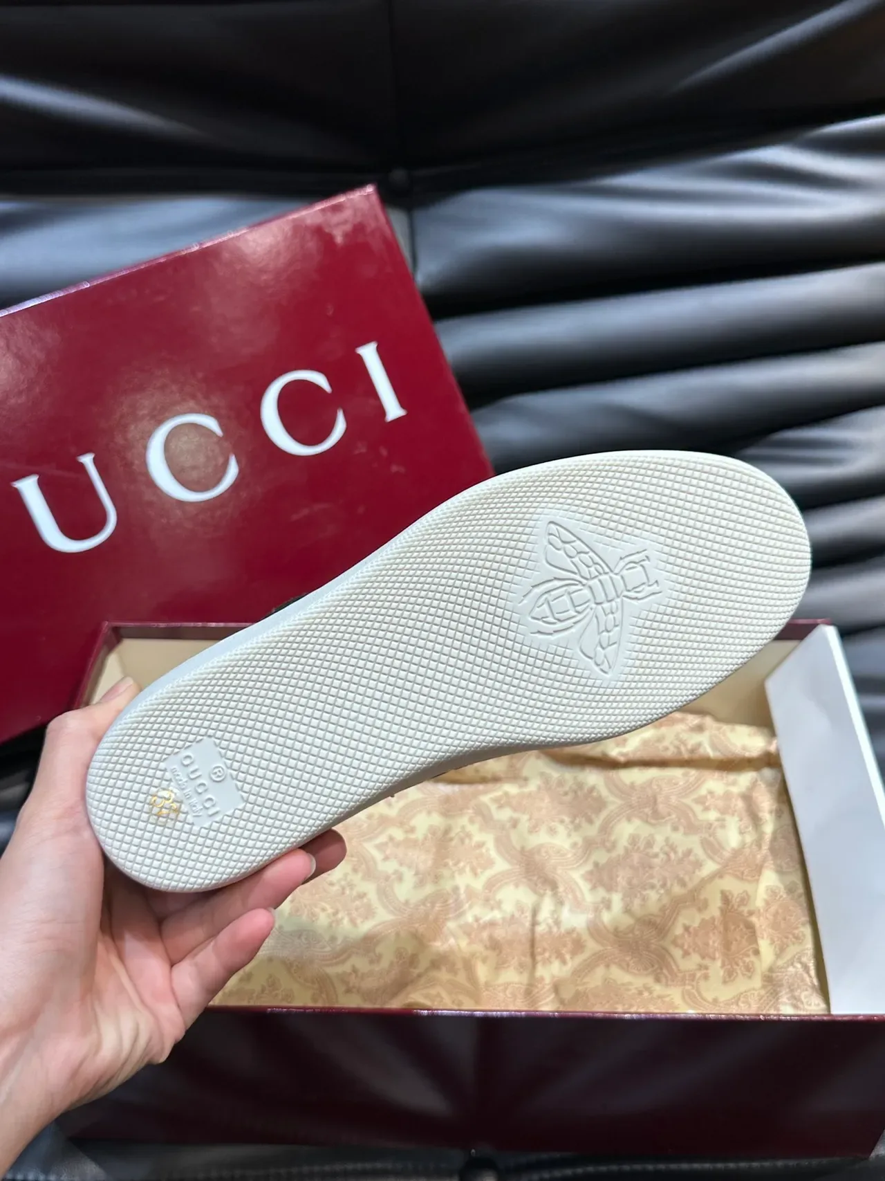 Gucci Tennis 1977 क्रीम और काला लाइफस्टाइल स्नीकर्स 2