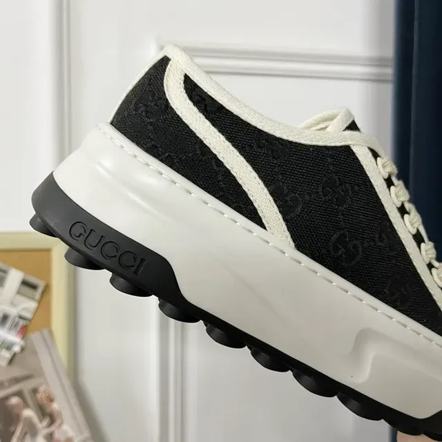 Gucci Tennis 1977 Preto e Branco Lifestyle Sneakers 8