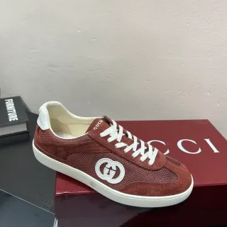 Gucci Tennis 1977 Zapatillas Lifestyle de Ante y Malla Borgoña