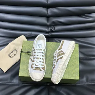 Gucci Tennis 1977 Lona con Monograma Punta de Goma Blanca Zapatillas Lifestyle