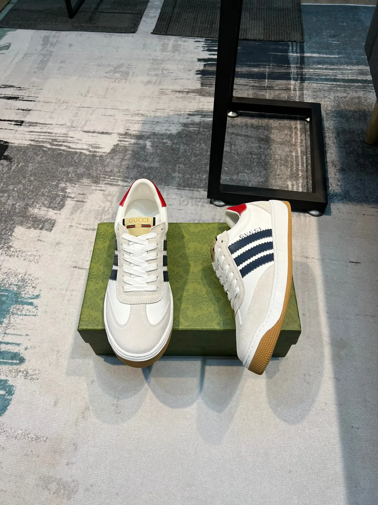 Gucci Tennis 1977 Blancos Marinos Rojos Zapatillas Lifestyle 5