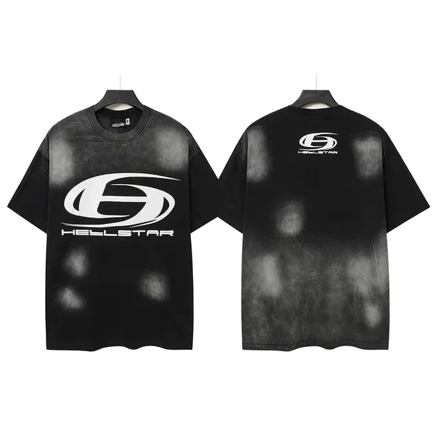 Hellstar Acid-Wash Distressed Logo T-Shirt 2