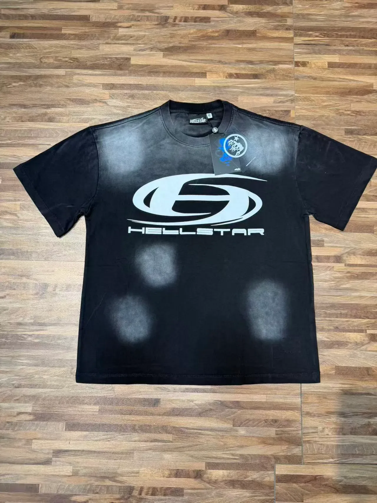 Hellstar Acid-Wash Distressed Logo T-Shirt 6