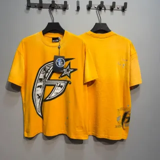 Hellstar Graphic Print Oversized Yellow T-Shirt
