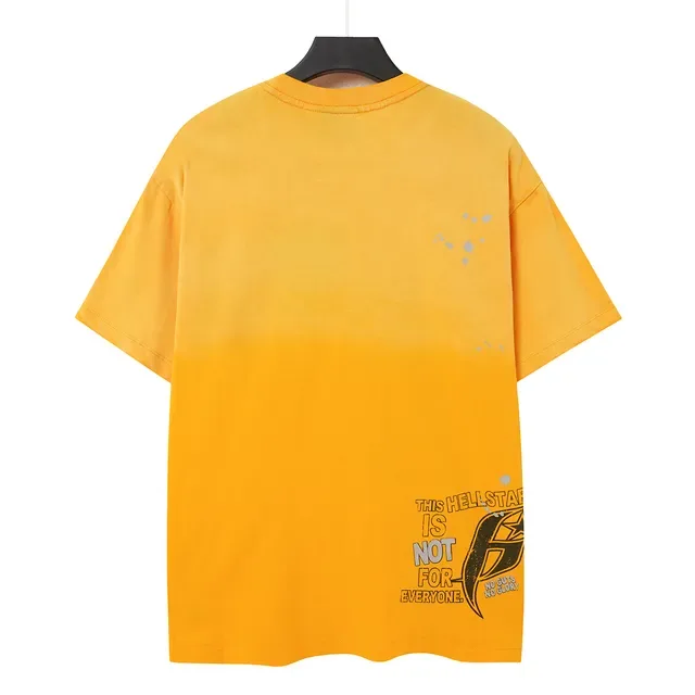 Hellstar Graphic Print Oversized Yellow T-Shirt 4