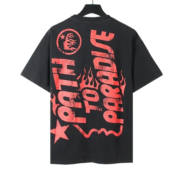 Hellstar Oversized Distressed Graphic Print Black T-Shirt 4