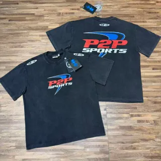 Hellstar P2P Sports Graphic Washed Black T-Shirt