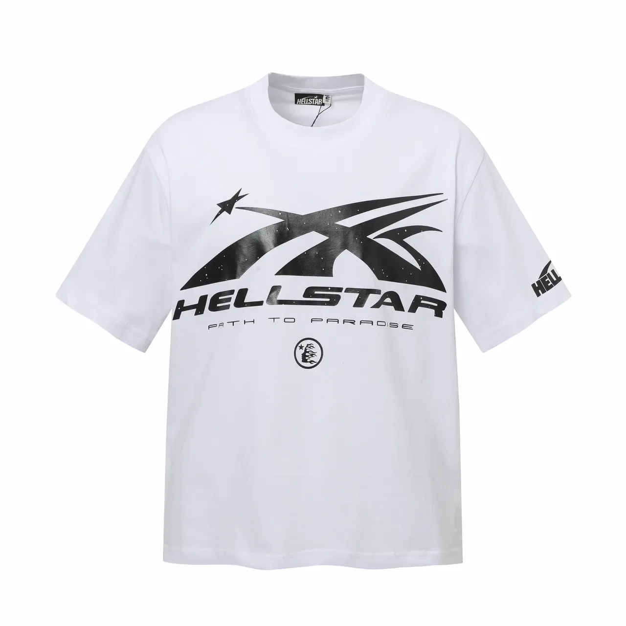 Camiseta branca Hellstar Path to Paradise com estampa gráfica 2