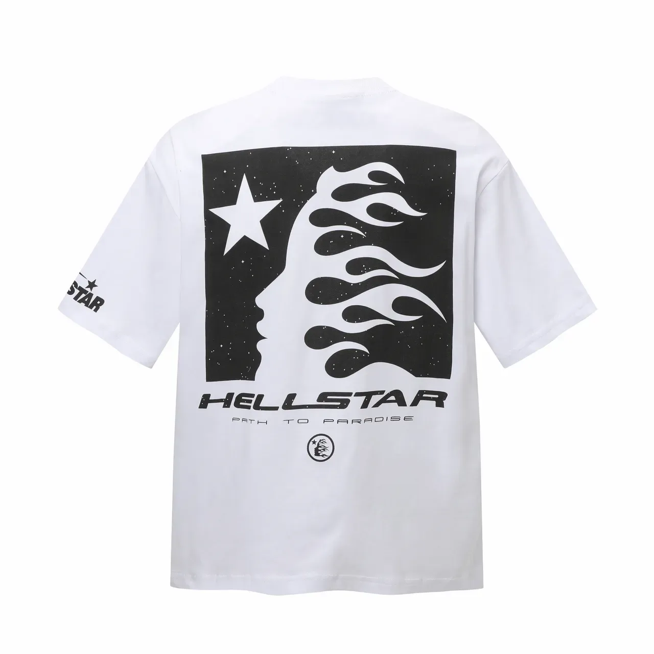 Camiseta branca Hellstar Path to Paradise com estampa gráfica 3