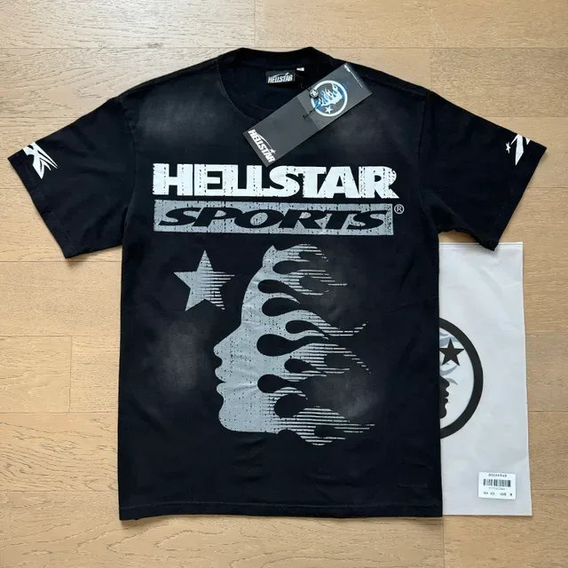 Hellstar Sports 火焰图案黑色运动套装 3
