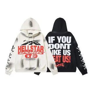 Hellstar Sports Graphic Acid-Wash Oversized Hoodie