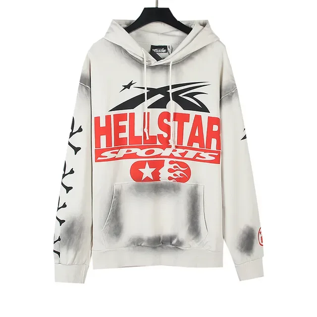 Hellstar Sports Graphic Acid-Wash Oversized Hoodie 11