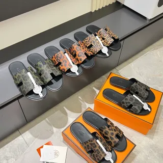 Hermès Oran বাঘের নিশান H স্ট্র্যাপ চপ্পল
