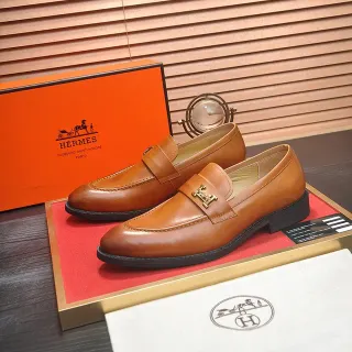 Hermès Oran Tan Cognac চামড়া H-Buckle লোফার