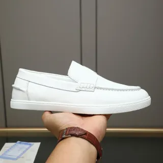 Hermès Oran 白色皮革乐福鞋