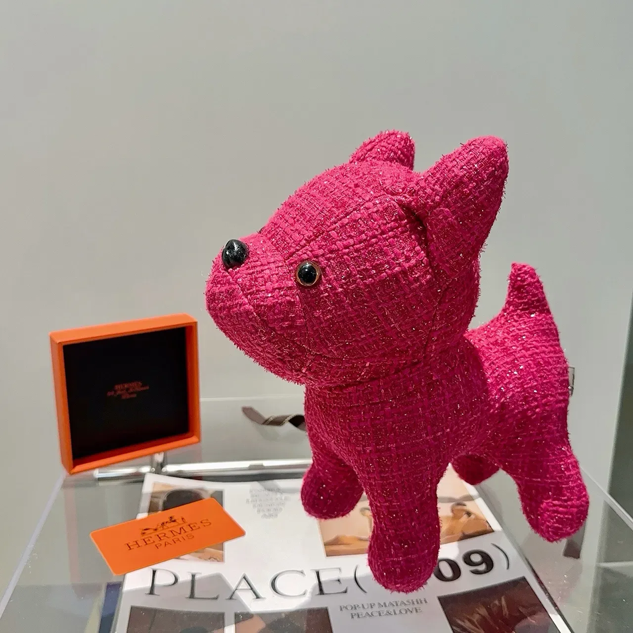 حقيبة Hermès وردي أسود منسوجة بنمط التوتي مضاف إليها لمعان 3