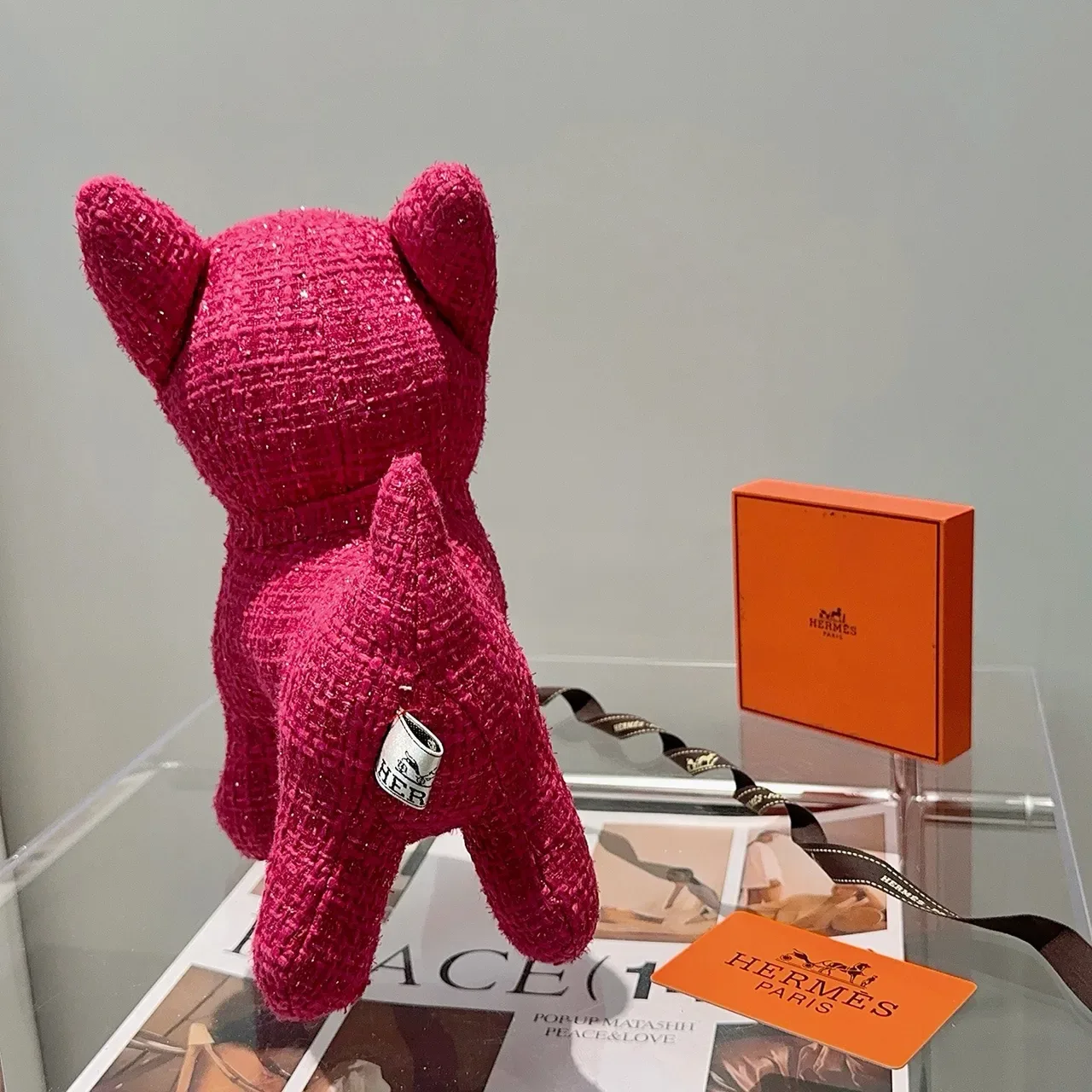 حقيبة Hermès وردي أسود منسوجة بنمط التوتي مضاف إليها لمعان 7