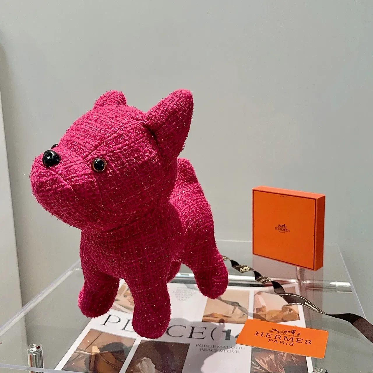 حقيبة Hermès وردي أسود منسوجة بنمط التوتي مضاف إليها لمعان 8