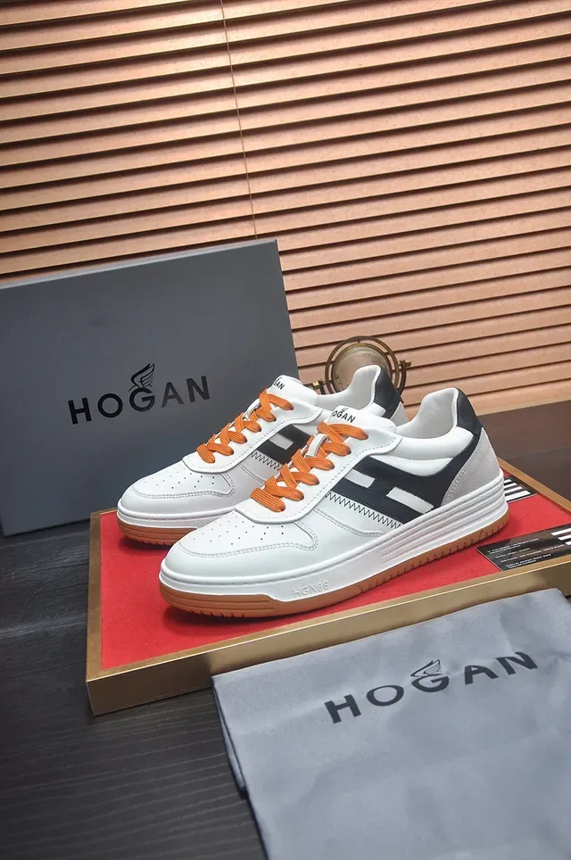 Hogan 白黑低帮分层中底生活方式运动鞋 5