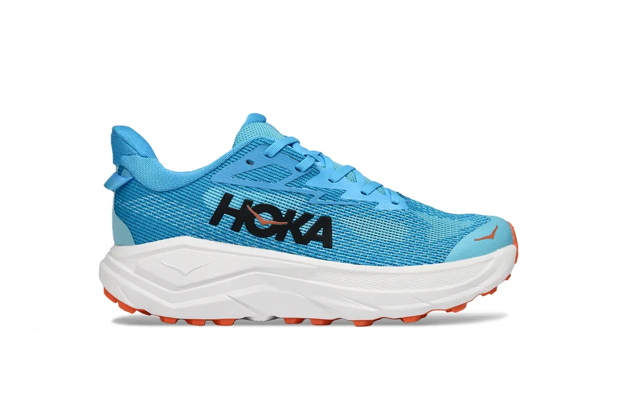 Hoka Clifton Light Blue and Orange Running Shoes 2