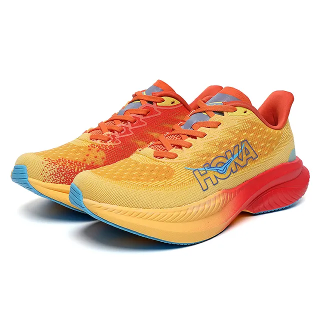 Hoka Mach 6 Jaune Orange Rouge Bleu Chaussures de course 3