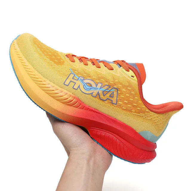 Hoka Mach 6 Jaune Orange Rouge Bleu Chaussures de course 5