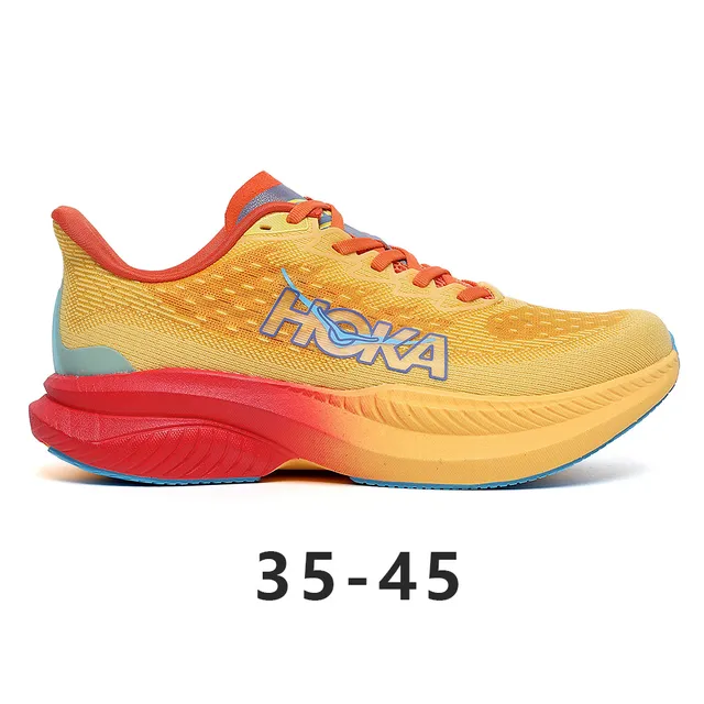 Hoka Mach 6 Jaune Orange Rouge Bleu Chaussures de course 7