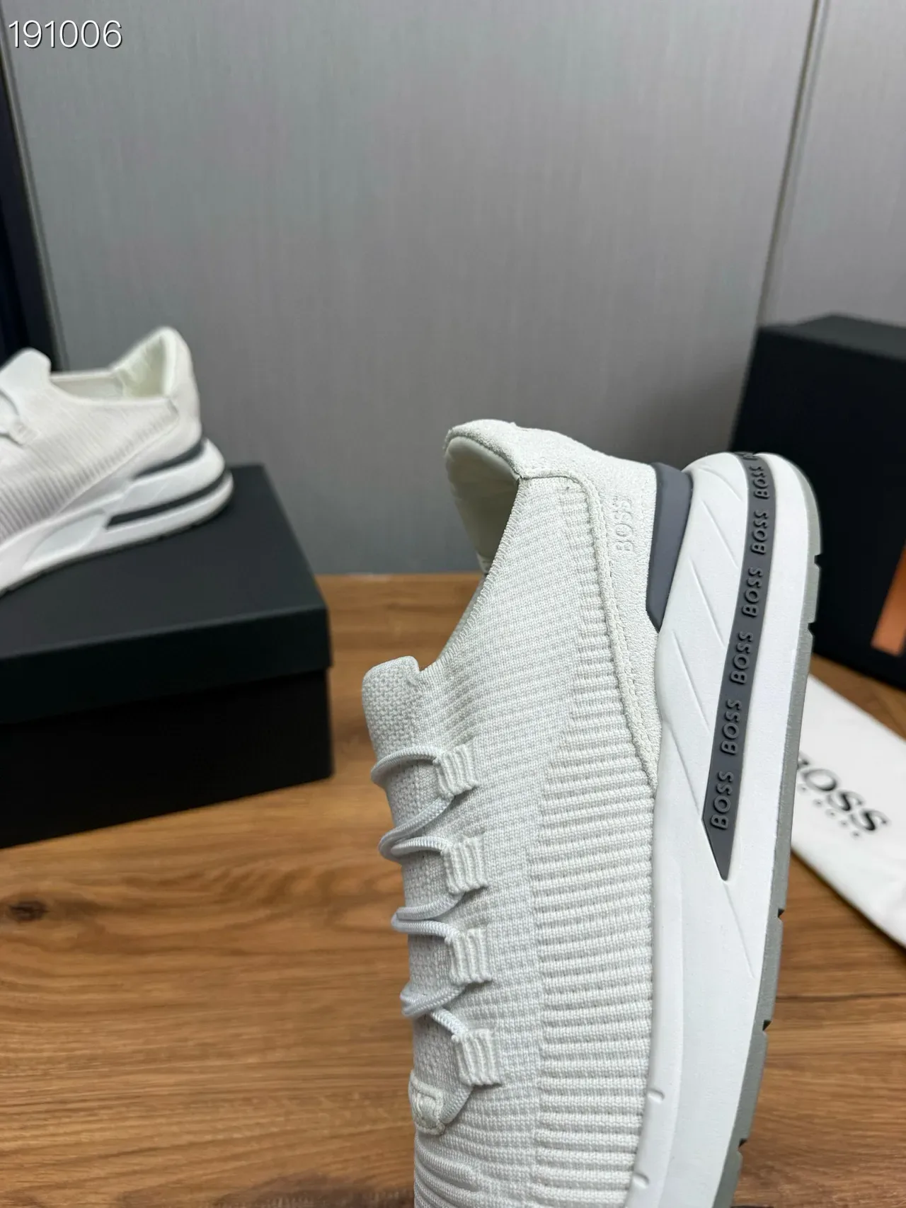 Hugo Boss Knit Ribbed Lifestyle Sneakers 5