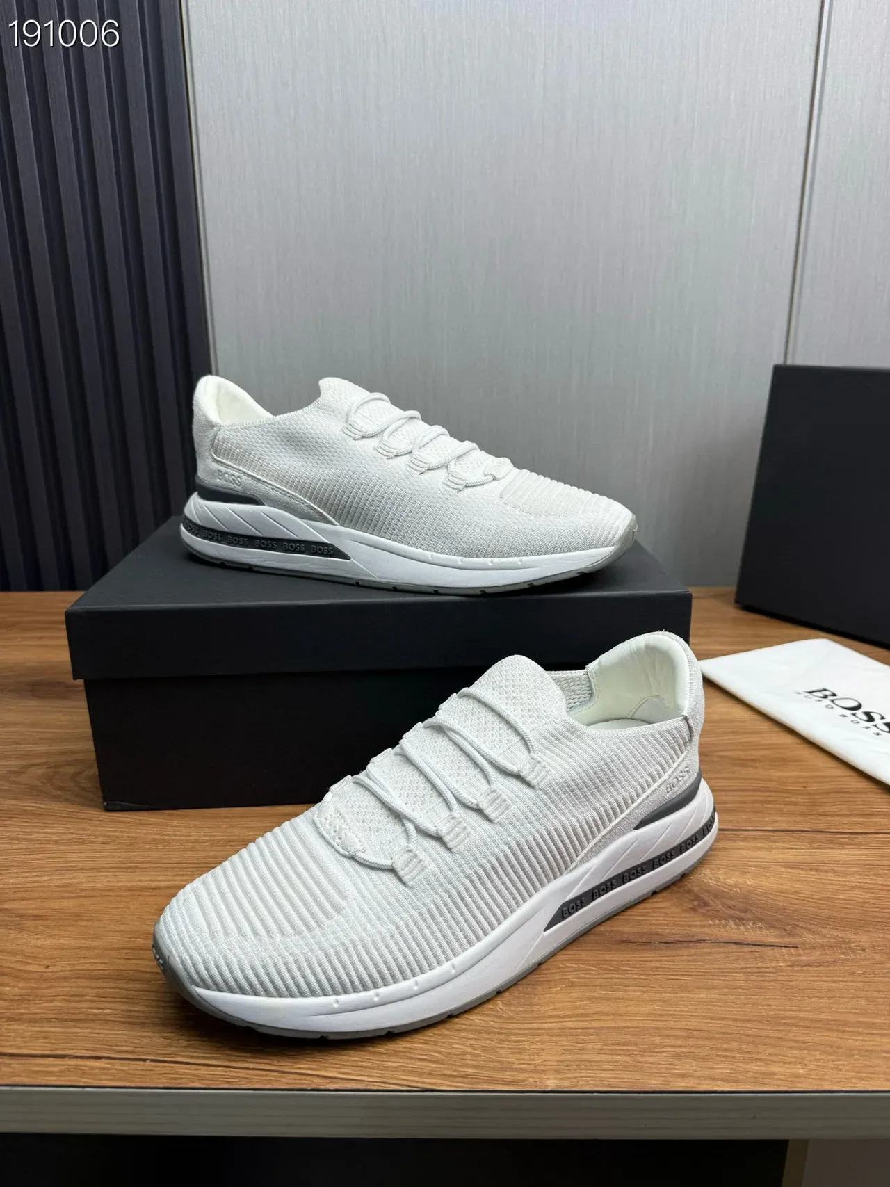 Hugo Boss Knit Ribbed Lifestyle Sneakers 6