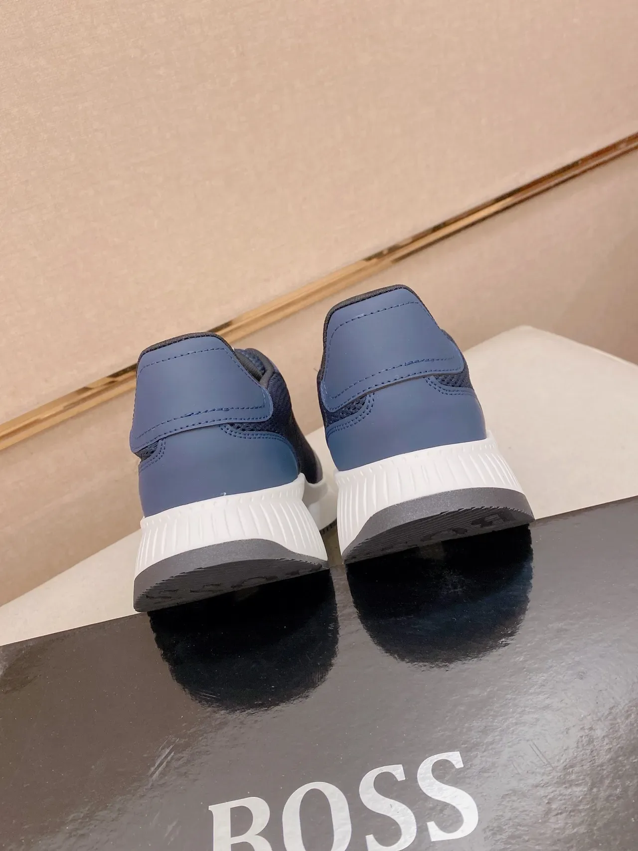 Sneakers Hugo Boss Navy Mesh et Synthétique 3