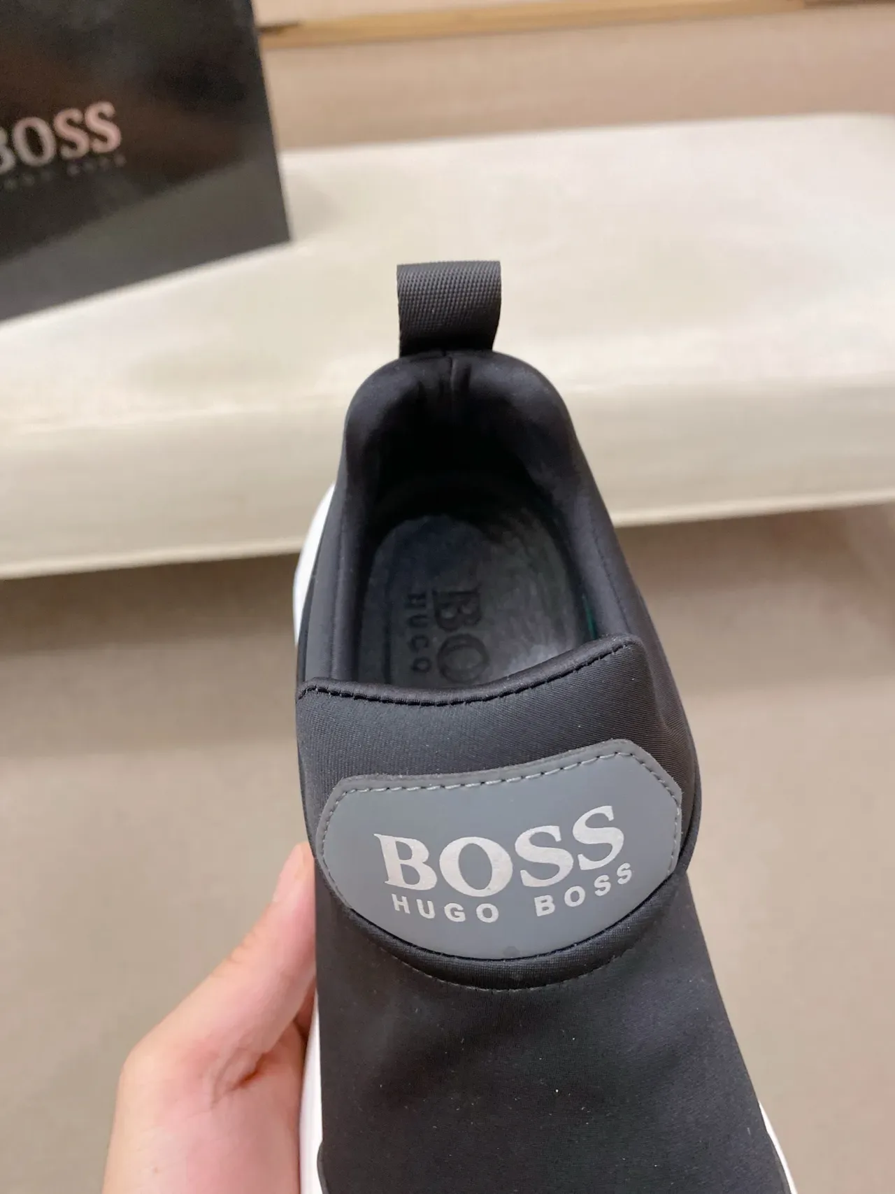 Hugo Boss Speed Trainer Black Gray White حذاء سبورت أسلوب حياة 4
