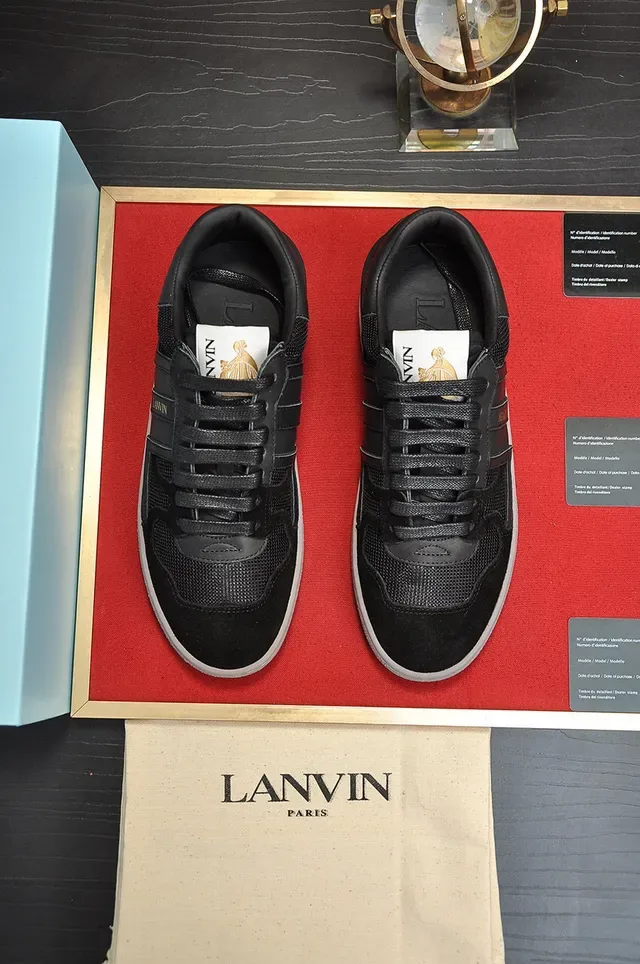 Lanvin Black and Gray Lifestyle Sneakers 5