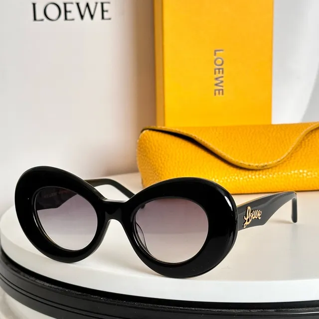 Loewe Oval Acetate Amber Gradient Sunglasses 4