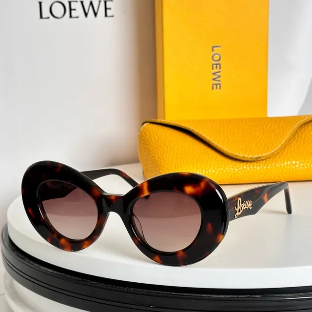 Loewe Oval Acetate Amber Gradient Sunglasses 5