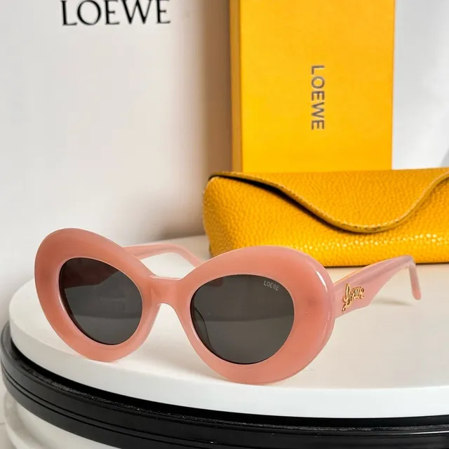 Loewe Oval Acetate Amber Gradient Sunglasses 6