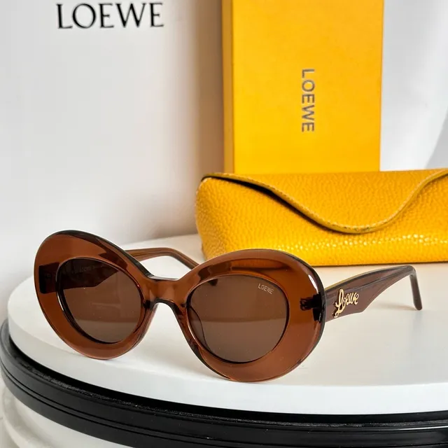 Loewe Oval Acetate Amber Gradient Sunglasses 7