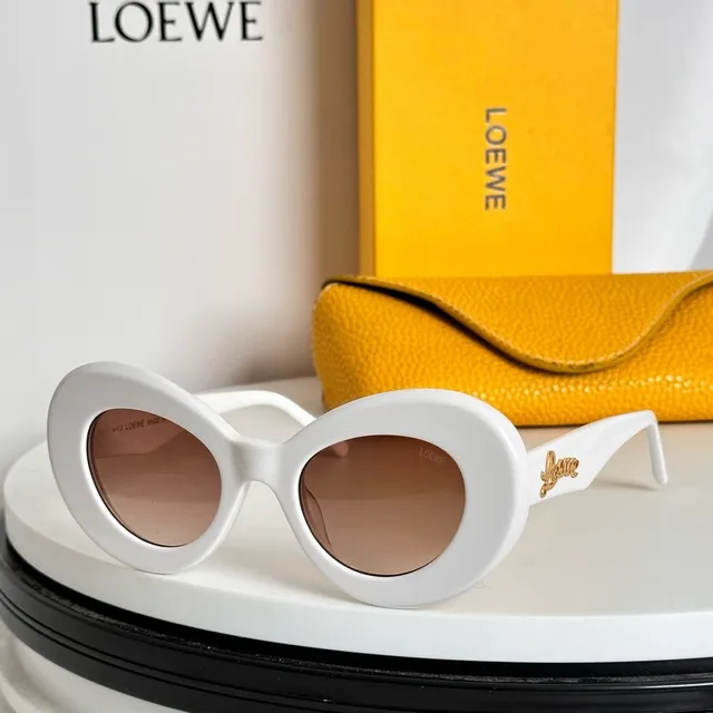 Loewe Oval Acetate Amber Gradient Sunglasses 8