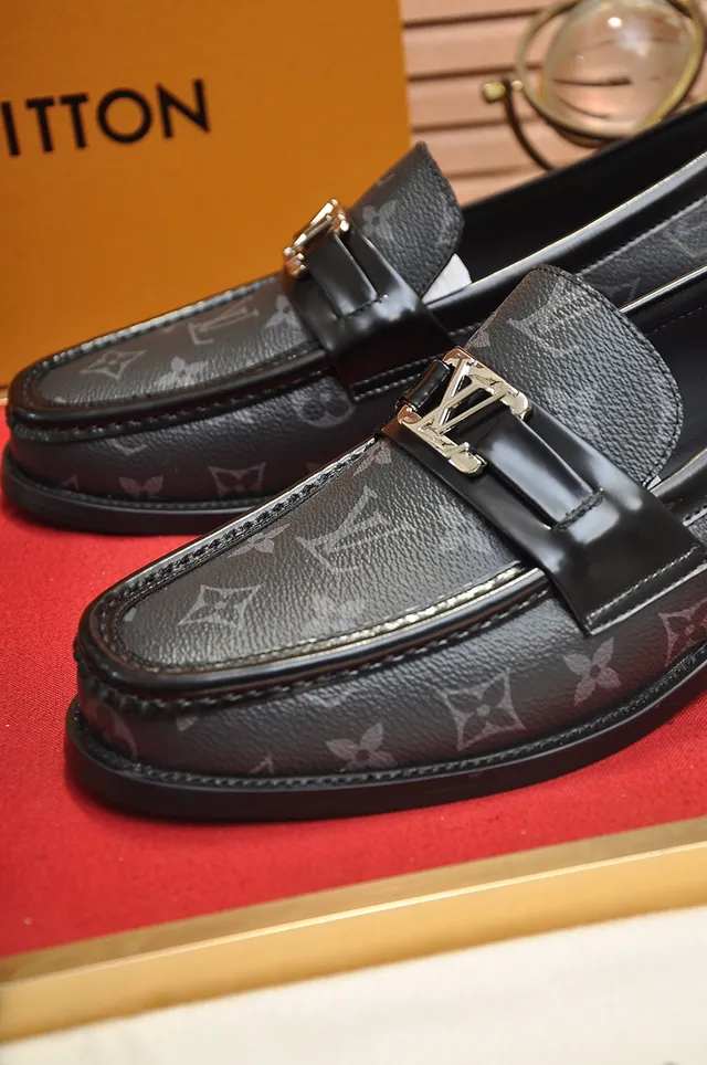 Louis Vuitton Bit Strap Loafer Black Gold Monogram Canvas Loafer 2