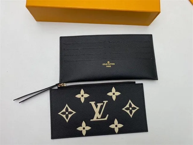 Louis Vuitton حقيبة سلسلة سوداء ذهبية غلاف ظرف مطبوعة مونوغرام 20