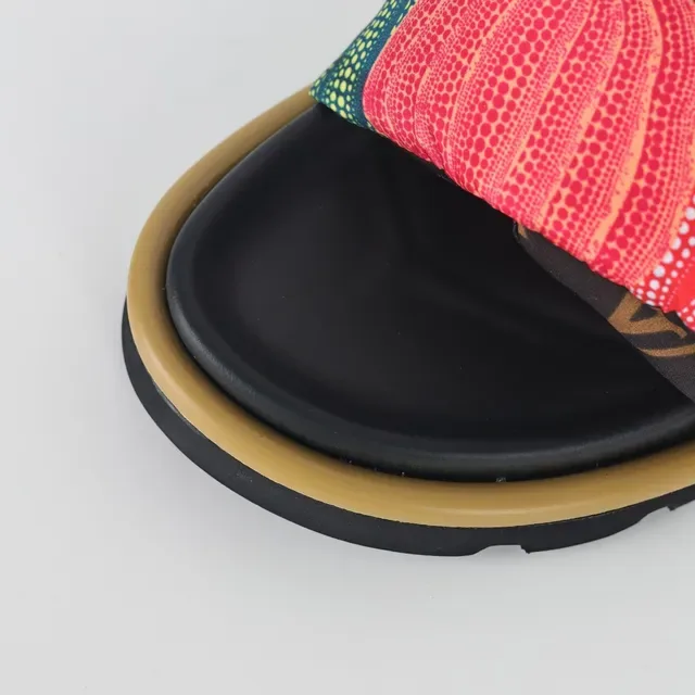 Louis Vuitton Negro Multicolor acolchado tela correa Monogram lona parte superior Zapatillas 5