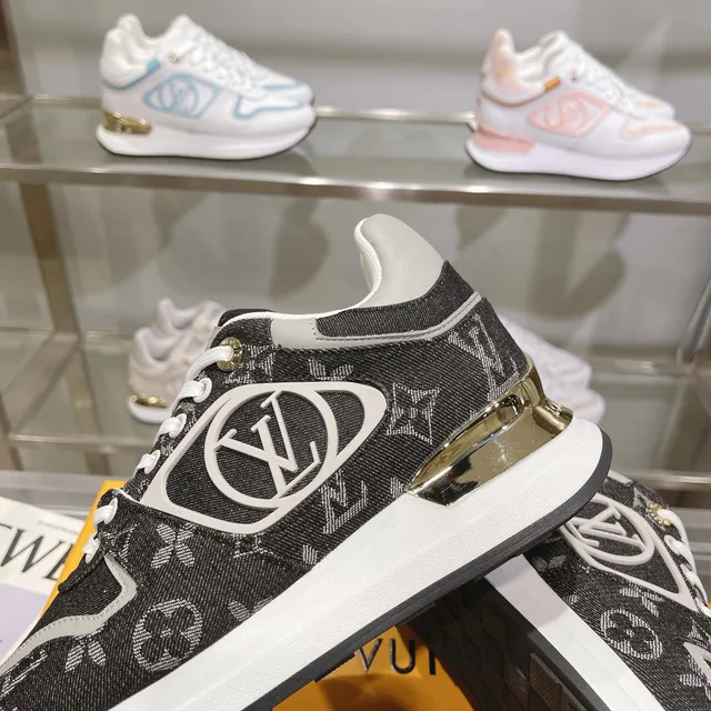 Louis Vuitton Black White Denim-Monogram Upper Chunky Sculpted Sole Lifestyle Sneakers 2
