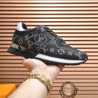 Louis Vuitton Noir Blanc Monogramme Maille Supérieure Contrefort Transparente Baskets Lifestyle