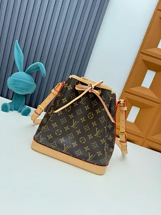 Louis Vuitton বাদামী বেইজ মনোগ্রাম কোটেড ক্যানভাস ট্যান লেদার ট্রিম বাকেট ব্যাগ 2