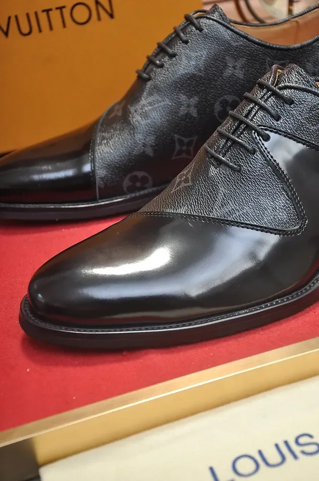 Louis Vuitton Cap-Toe Monogram Black Oxford Shoes 2