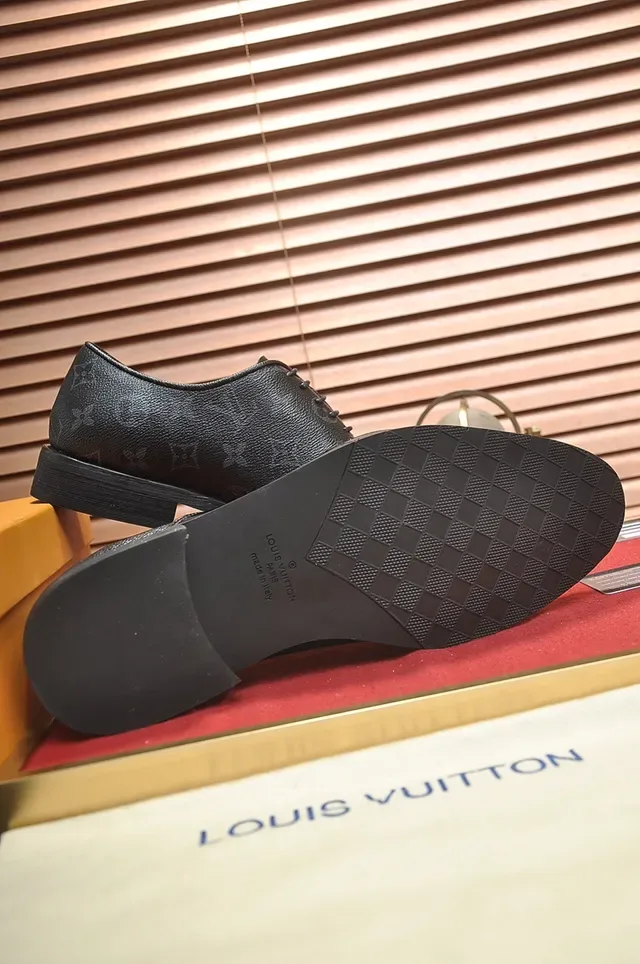 Louis Vuitton Cap-Toe Monogram Black Oxford Shoes 3